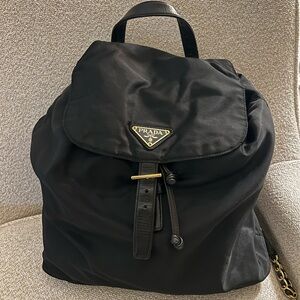 Prada nylon chain backpack second hand